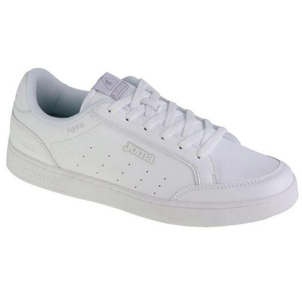 Trampki Męskie Skóra Agora. Białe trampki męskie Joma, bez wzorów, z gumy, klasyczne, bez zapięcia. Za 240.99 zł.