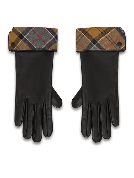 Barbour Rękawiczki Damskie Lady Jane LGL0005BK11 Czarny. Czarne rękawiczki damskie Barbour, bez wzorów, ze skóry. Za 299.99 zł.