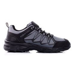 Męskie buty trekkingowe DK szare czarne. Czarne trekkingi męskie z materiału, bez zapięcia. Za 254.66 zł.