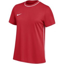 Koszulka damska Nike Dri-FIT Park 26, czerwona. Czerwone bluzki damskie Nike, bez wzorów, z poliesteru, sportowe, bez kołnierzyka, bez ramiączek. Za 66.99 zł.