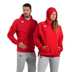Bluza Arena Team Hooded Sweat Panel z kapturem. Niebieskie bluzy damskie ARENA, bez wzorów, z bawełny, eleganckie, bez ramiączek, z kapturem. Za 289.99 zł.