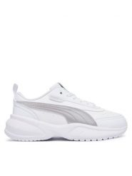 Puma Baleriny Cilia 2 Mode Metallic Glam 408272 02 Biały. Białe balerinki damskie Puma, bez wzorów, ze skóry, bez obcasa, bez zapięcia. Za 299.99 zł.