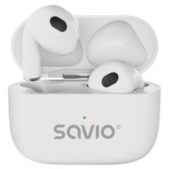 SAVIO SŁUCHAWKI BEZPRZEWODOWE BLUETOOTH TWS-01 PRO. Słuchawki bezprzewodowe Savio. Za 54.99 zł.
