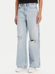 Tommy Jeans Jeansy Claire DW0DW21281 Niebieski Wide Leg. Niebieskie jeansy damskie Tommy Jeans, bez wzorów, z bawełny. Za 299.99 zł.