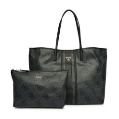 Torebka Guess. Szare shopperki damskie Guess, z aplikacjami, bez dodatków. Za 689.99 zł.
