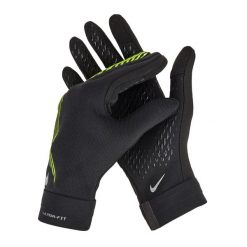 Rękawiczki Nike Academy Therma-FIT. Czarne rękawiczki damskie Nike, bez wzorów. Za 119.99 zł.