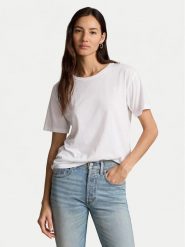 Polo Ralph Lauren T-Shirt 211891561001 Biały Relaxed Fit. Białe t-shirty damskie Polo Ralph Lauren, xs, bez wzorów, z bawełny, bez kołnierzyka, bez ramiączek. Za 419.99 zł.