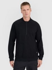 4F Bluza dresowa nierozpinana bez kaptura męska - czarna XL. Czarne bluzy sportowe męskie 4F, m, bez wzorów, z bawełny, bez kaptura, do koszykówki. W wyprzedaży za 69.99 zł.