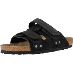 Sandały Birkenstock Uji Vl Wąskie Czarne. Czarne sandały męskie Birkenstock, na lato, bez wzorów, z nubiku, sportowe, bez zapięcia. Za 595.75 zł.