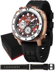 Zegarek męski Vostok Europe VK67-650E724S czarny. Czarne zegarki męskie Vostok Europe, bez wzorów. Za 4,523.57 zł.
