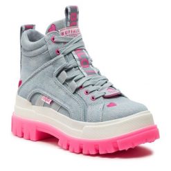 Trapery Buffalo. Niebieskie trapery damskie Buffalo, bez zapięcia. Za 599.99 zł.