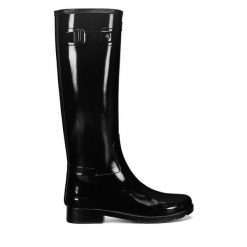 Kalosze Hunter. Czarne kalosze damskie Hunter, bez wzorów, bez zapięcia. Za 449.99 zł.