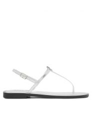 REPLAY Sandały GWF6R.000.C0002S Srebrny. Szare sandały damskie Replay, bez wzorów, ze skóry, bez obcasa, na płaskiej podeszwie, bez zapięcia. Za 439.99 zł.