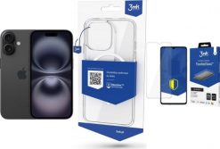 Smartfon Apple iPhone 16 256GB Black (MYEE3) + FlexibleGlass + Etui MagCase. Czarne smartfony Apple. Za 4,164.00 zł.