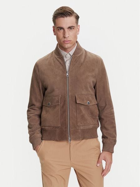 Michael Kors Kurtka skórzana CT5801E4R4 Brązowy Regular Fit. Brązowe kurtki męskie Michael Kors, l, bez wzorów, ze skóry, bez kaptura. Za 1,749.00 zł.