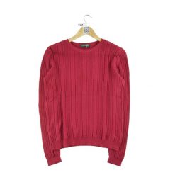 Second life - Damski czerwony sweter - Jak nowy. Czerwone swetry nierozpinane damskie Ralph Lauren, bez wzorów, sportowe, bez kołnierzyka, bez ramiączek. Za 136.28 zł.