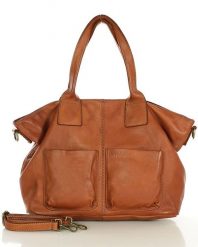 Shopper damski MARCO MAZZINI camel v169b. Brązowe shopperki damskie bez wzorów, z bawełny, na ramię, duże, bez dodatków. Za 529.15 zł.