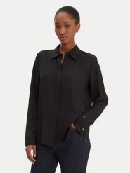 Tommy Hilfiger Koszula WW0WW48180 Czarny Regular Fit. Czarne koszule damskie Tommy Hilfiger, bez wzorów, z wiskozy, bez kołnierzyka, bez ramiączek. Za 409.99 zł.