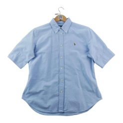 Koszule klasyczne damskie Slim Fit niebieskie. Niebieskie koszule damskie Ralph Lauren, l, bez wzorów, z jeansu, eleganckie, bez kołnierzyka, bez ramiączek. Za 207.36 zł.
