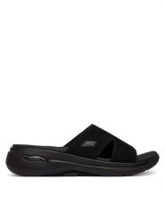 Skechers Klapki Go Walk Arch Fit 140274/BBK Czarny. Czarne klapki damskie Skechers, bez wzorów, z materiału, bez obcasa, bez zapięcia. Za 289.99 zł.