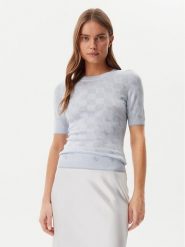 Guess Sweter W5GR20 Z3D60 Niebieski Regular Fit. Niebieskie swetry nierozpinane damskie Guess, m, z aplikacjami, z wiskozy, bez kołnierzyka, bez ramiączek. Za 249.99 zł.