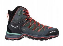 Buty damskie Salewa Mountain Trainer Lite Mid GTX - navy/blue fog. Niebieskie obuwie trekkingowe damskie Salewa, bez zapięcia. Za 1,117.54 zł.