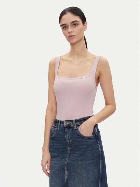 Lee Top Square 112363644 Fioletowy Slim Fit. Fioletowe topy damskie Lee, s, bez wzorów, bez kołnierzyka, bez ramiączek. Za 69.99 zł.