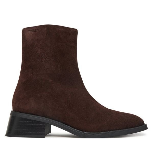 Botki Vagabond Shoemakers. Brązowe botki damskie Vagabond Shoemakers, bez wzorów, bez obcasa, na płaskiej podeszwie, bez zapięcia. Za 694.99 zł.