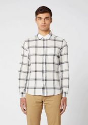 WRANGLER LS 1PKT SHIRT MĘSKA KOSZULA OFF WHITE W5A1OR737 112129980. Białe koszule męskie Wrangler, m, bez wzorów, bez kołnierzyka, bez ramiączek. Za 129.99 zł.