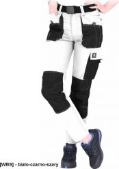 R.E.I.S. OX-FIO-T - Spodnie ochronne do pasa FIO, damskie - biało-czarno-szary 42. Białe spodnie dresowe damskie R.E.I.S., bez wzorów, sportowe. Za 65.41 zł.