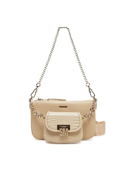 Steve Madden Torebka Bnaim SM13001550 Beżowy. Brązowe torebki do ręki damskie Steve Madden, bez wzorów, ze skóry, bez dodatków. Za 249.99 zł.