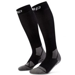 Wysokie skarpety hikingowe damskie kompresyjne z lekką amortyzacją CEP. Czarne skarpetki damskie CEP, bez wzorów, z elastanu. Za 209.00 zł.
