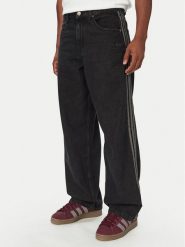 Adidas Jeansy Sst Denim Jeans Mid-Rise Straight Leg IB6947 Czarny Loose Fit. Czarne jeansy męskie Adidas, z bawełny. Za 439.99 zł.