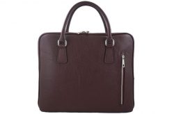 Torba skórzana na laptopa BARBERINI'S bordowa 899-5. Czerwone torby na laptopa damskie Barberinis, bez wzorów, ze skóry, na ramię, małe. Za 349.99 zł.
