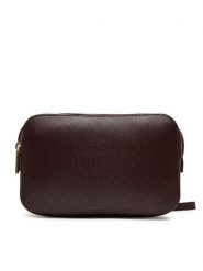 Calvin Klein Torebka Emblem Aop Elongated Camera Bag LV04F3268G Bordowy. Czerwone listonoszki damskie Calvin Klein, bez wzorów, ze skóry, bez dodatków. Za 279.99 zł.