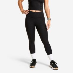 Legginsy sportowe damskie Domyos wysoki stan. Niebieskie legginsy damskie DOMYOS, l, bez wzorów, z lycry, z podwyższonym stanem, długie, na fitness i siłownię. Za 119.99 zł.