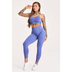 Legginsy fitness damskie Gym Glamour push up 2.0. Niebieskie legginsy damskie GYM GLAMOUR, bez wzorów. Za 169.99 zł.