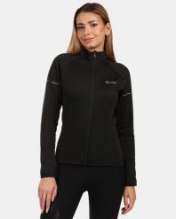 Damska bluza polarowa Kilpi JUNIE-W. Czarne bluzy damskie Kilpi, bez wzorów, z materiału, bez ramiączek, bez kaptura. Za 370.41 zł.