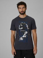 4F T-shirt regular z nadrukiem męski - szary 3XL. Szare koszulki sportowe męskie 4F, m, bez wzorów, z bawełny, bez kołnierzyka, bez ramiączek. Za 69.99 zł.