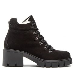 Botki Filipe. Czarne botki damskie Filipe, bez wzorów, bez obcasa, na słupku, bez zapięcia. Za 419.99 zł.