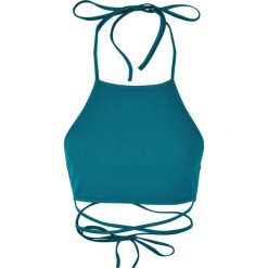Damski prążkowany crop top Urban Classics. Zielone topy damskie Urban Classics, bez wzorów, prążkowane, bez kołnierzyka, bez ramiączek. Za 104.00 zł.