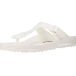 Klapki Birkenstock Gizeh Eva Dorosłych. Białe klapki damskie Birkenstock, bez wzorów, z materiału, bez zapięcia. Za 216.80 zł.
