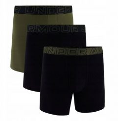 Under Armour Bokserki męskie UNDER ARMOUR khaki - 3 PAK Performance S. Brązowe bokserki męskie Under Armour, bez wzorów. Za 141.90 zł.