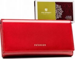 Peterson Elegancki, skórzany portfel damski na zatrzask - Peterson NoSize. Portfele damskie Peterson. Za 240.86 zł.