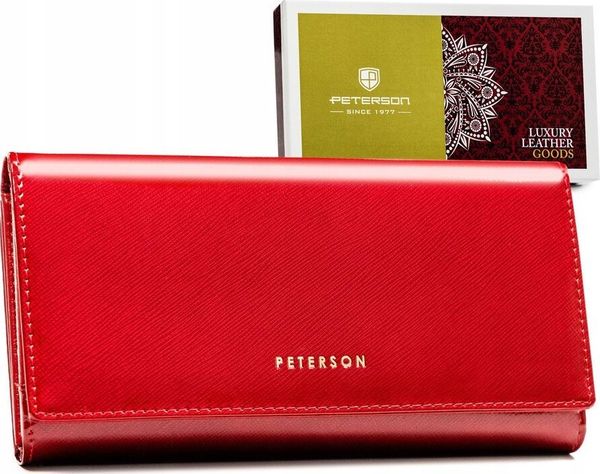 Peterson Elegancki, skórzany portfel damski na zatrzask - Peterson NoSize. Portfele damskie Peterson. Za 240.86 zł.