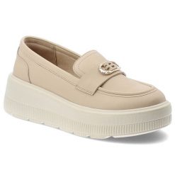 Półbuty damskie Vinceza, ze skóry naturalnej licowej ozdobna klamra wygodna platforma styl casual, beżowe, 39974. Brązowe półbuty damskie VINCEZA, bez wzorów, ze skóry, casualowe, bez obcasa, na platformie, bez zapięcia. Za 161.90 zł.