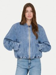 ONLY Kurtka jeansowa Niki 15362884 Niebieski Relaxed Fit. Niebieskie kurtki damskie ONLY, m, bez wzorów, z bawełny, bez kaptura. Za 299.99 zł.