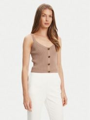 Guess Top W5YR10 Z0130 Zielony Regular Fit. Zielone topy damskie Guess, l, z aplikacjami, z syntetyku, bez kołnierzyka, bez ramiączek. Za 299.99 zł.