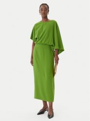 LOLA CASADEMUNT Sukienka wieczorowa MS2616028 Zielony Regular Fit. Zielone sukienki damskie LOLA CASADEMUNT, m, bez wzorów, z syntetyku, wizytowe, bez kołnierzyka, bez ramiączek. Za 922.99 zł.