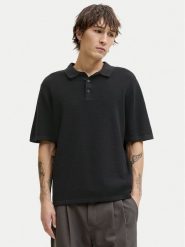 Jack & Jones Sweter George 12268281 Czarny Relaxed Fit. Czarne swetry męskie Jack & Jones, m, bez wzorów, z bawełny, bez kołnierzyka, bez ramiączek. Za 129.99 zł.